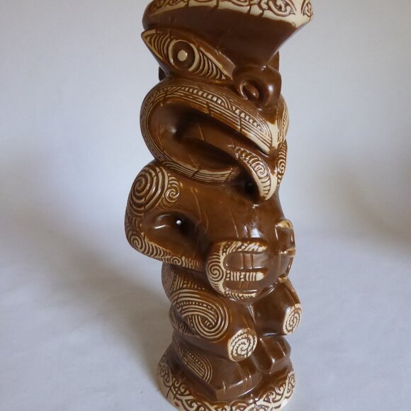 NEW 2014 CRAZY AL EVANS TEKO TEKO MANAIA MAORI CERAMIC TIKI MUG - Picture 3 of 12